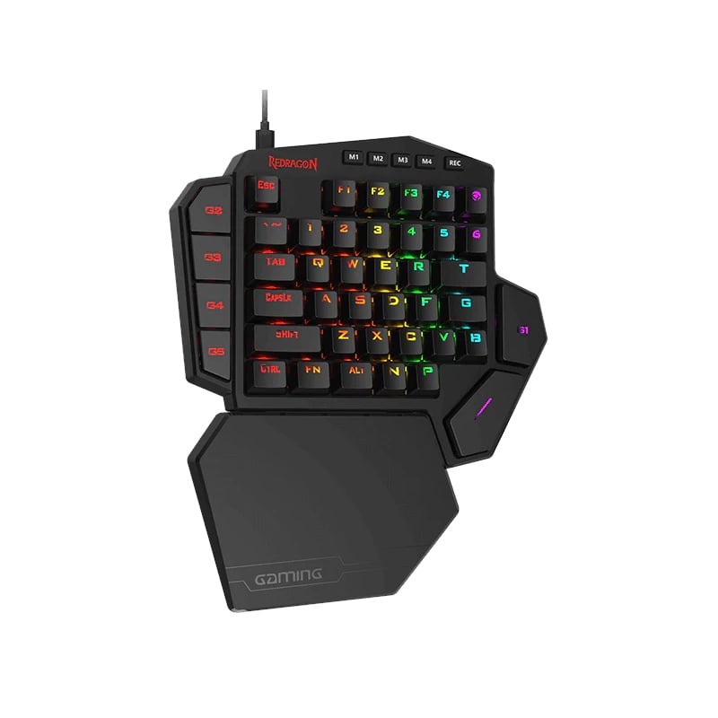 Redragon Diti Elite Pro One-Handed Rgb Wireless Mechanical Gaming Keyboard – Black