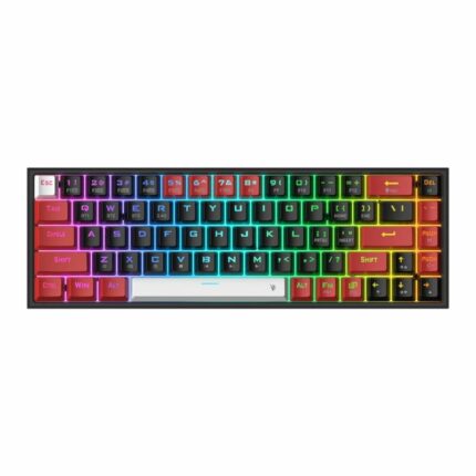 Redragon Castor Pro 68Key Wireless Red|Black|White Keycap Bluetooth Rgb Red Switch – Black|Red
