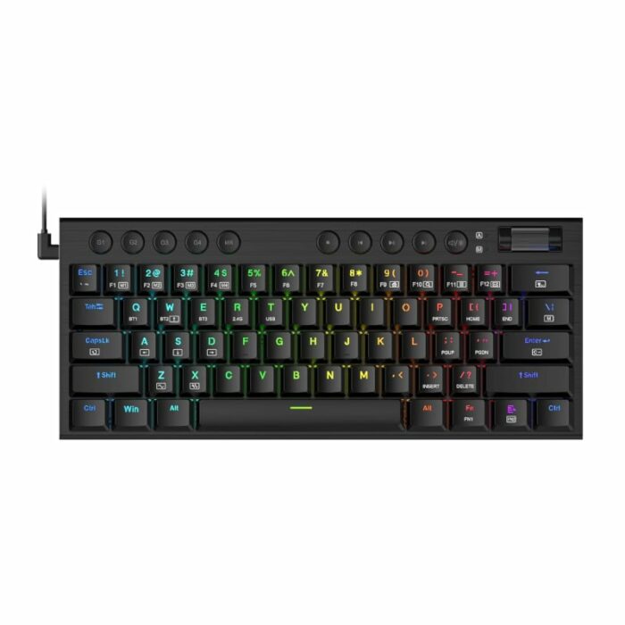 Redragon Noctis 61Key Red Switch Rgb Low Profile Gaming Mechanical Keyboard – Black