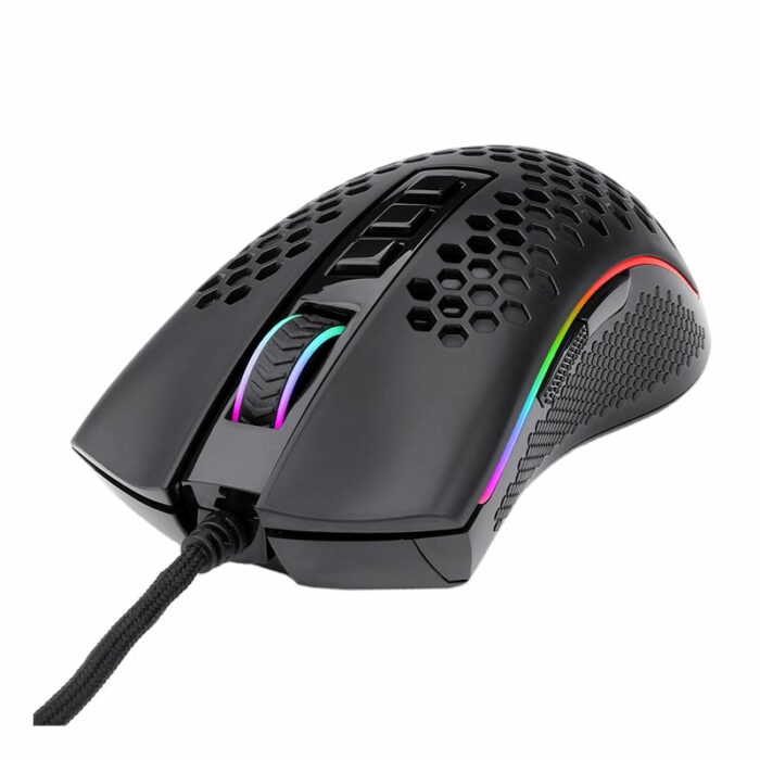 Redragon Storm 12400Dpi 7 Buttons|Ergonomic Design|P3327 Optical Sensor|Lightweight Body|Rgb Backlit Gaming Mouse – Black