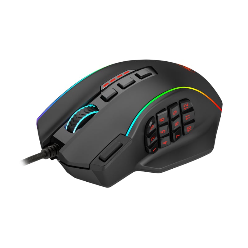 Redragon Perdiction 4 12400Dpi Rgb Mmo Ergo Gaming Mouse – Black
