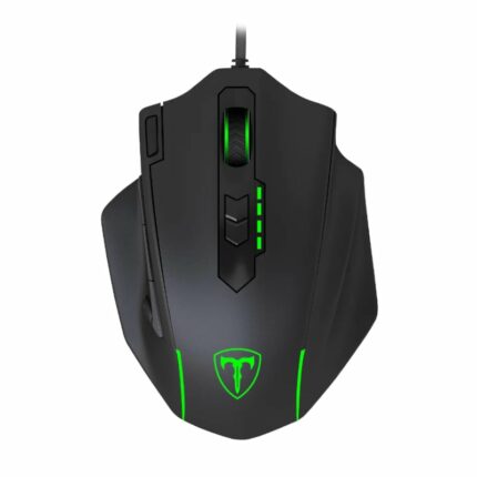 T-Dagger Major 8000Dpi 10 Button|180Cm Cable|Ergo-Design|Rgb Backlit Gaming Mouse – Black/Green