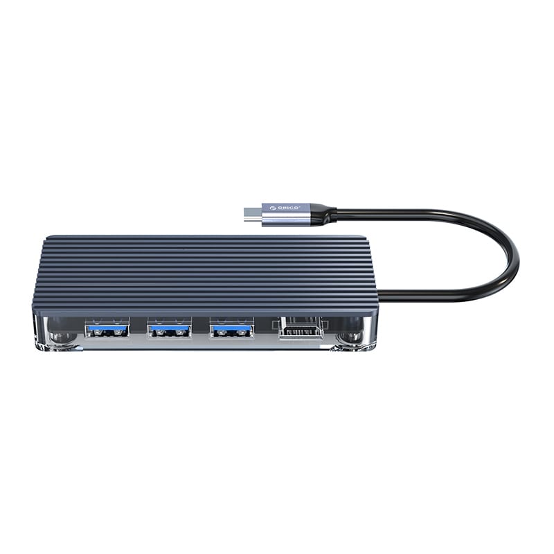 Orico 6 Port Type-C Transparent Hub – Grey