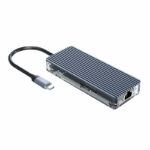 Orico 8 Port Type-C Transparent Hub – Grey