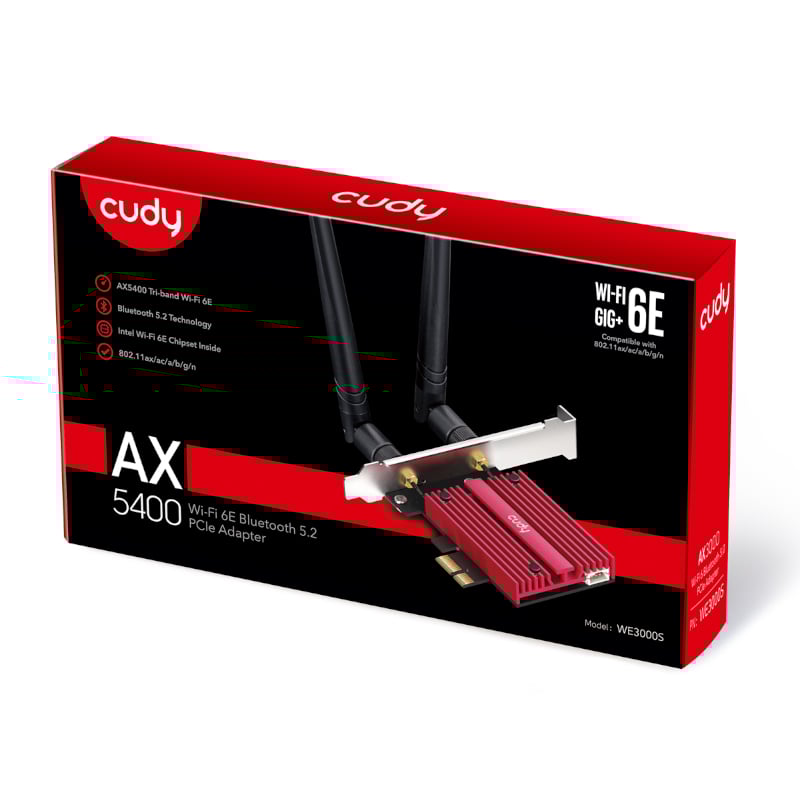 Cudy Ax5400 Wifi 6E Pci Express Adapter