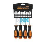 6 Pieces Screwdriver Set Philips/Flat -Black Tip with Magnetic