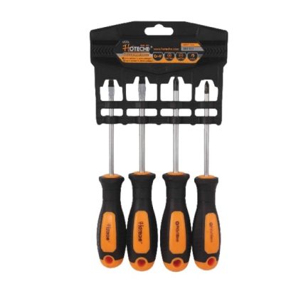 6 Pieces Screwdriver Set Philips/Flat -Black Tip with Magnetic
