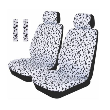 Car Seat Covers Covers Front Set Black and White