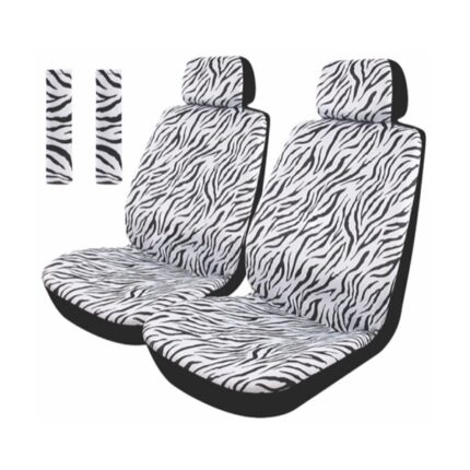 Car Seat Covers Covers Front Set Black and White