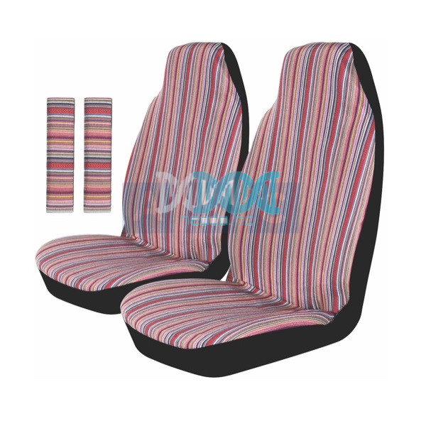 NEO-17689 Car Seat Covers Covers Front Set Multi-Color Stripe