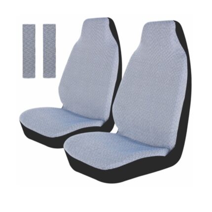 Car Seat Covers Covers Front Set Black and White