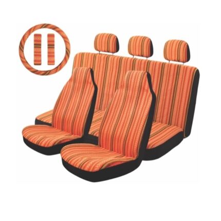 Car Seat Covers Covers Multi-Color Stripe Orange