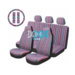 Car Seat Covers Covers Pink Multi-Color Stripe