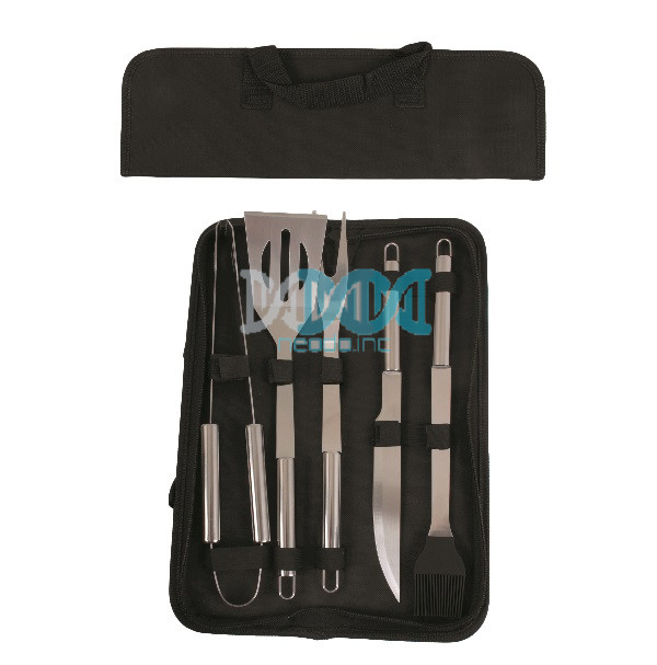 NEO-16180 Braai Tool Set Stainless Steel With Carry Bag - 5 Piece