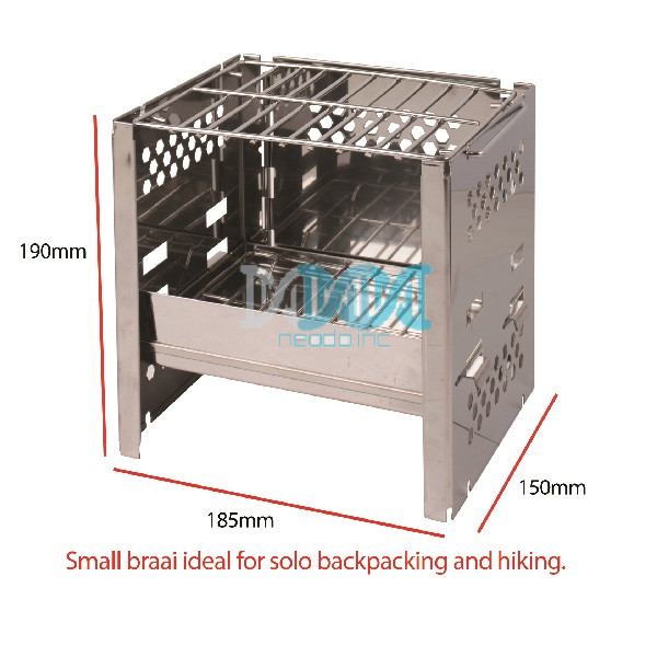NEO-16051 Portable Braai Stand Stainless Steel With Bag