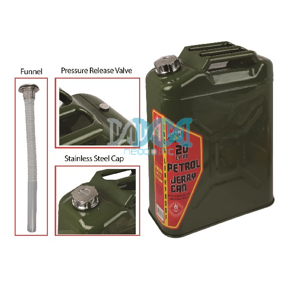 NEO-16446 Jerry Can 20Lt Un/Ce With Screw Cap & Spout