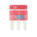 3 Pin Blade Fuse 10Amp 100 Piece Pack