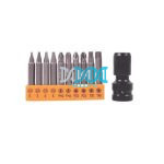 Bit Set 11 In 1 Adapter & Bit Set 10 Pieces 50mm Crv Bits:Ph2/Ph3/Pz2/Pz3