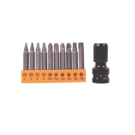 Bit Set 11 In 1 Adapter & Bit Set 10 Pieces 50mm Crv Bits:Ph2/Ph3/Pz2/Pz3