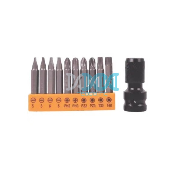 NEO-17708 Bit Set 11 In 1 Adapter & Bit Set 10 Pieces 50mm Crv Bits:Ph2/Ph3/Pz2/Pz3