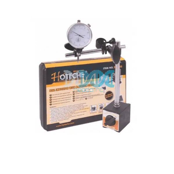 NEO-17712 Dial Indicator With Magnetic Stands Range 0-10mm Graduation 0.01mm Black Aluminum
