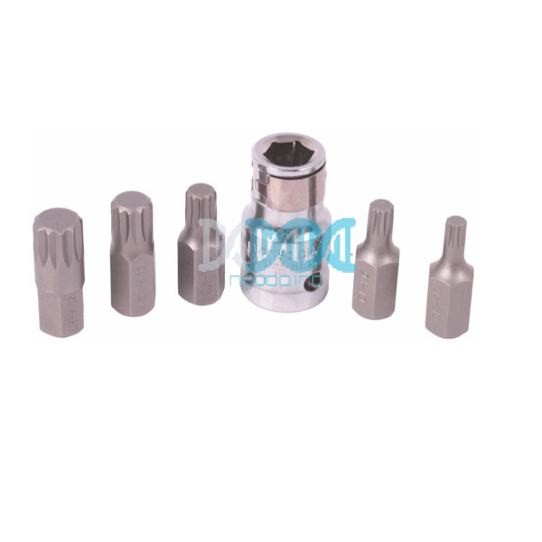 NEO-17715 Fine Bit Set 6 Pieces 6 Piece Fine Spline (5-6-8-10-12) + Adaptor