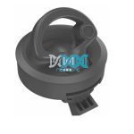 Latch Lock Flush Mtg Black D=50.8mm Od=60mm Plastic
