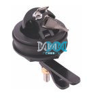 Latch Lock Flush Mtg Black D=63.5mm Od=73.66mm Plastic With Keys