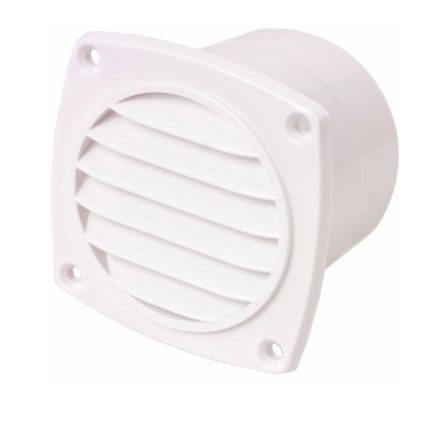 Seaflo Louvered Air Vent 93.5X93.35X69.5 White Abs