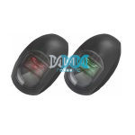Port & Starboard Led Lamps Set 112.5 Deg Navigation 2Nm Black 12V 2W