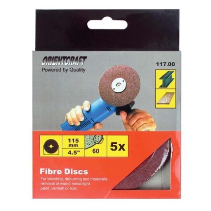 Sanding Disc 115mm Grit 60 5 Piece