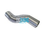 Plastic Concertina Air Hose Silver