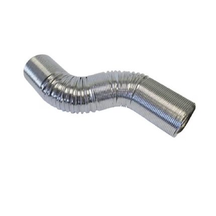Plastic Concertina Air Hose Silver