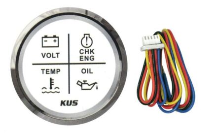 4 Function Led 52mm Warning Gauge – White
