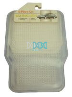 4 Piece Vinyl Mat Set Clear