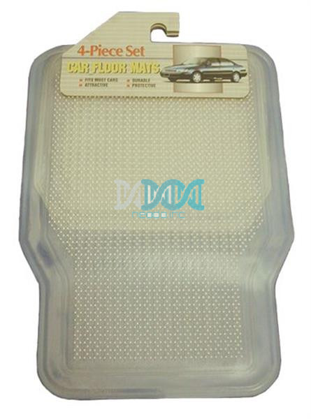 4  Piece Vinyl Mat Set Clear