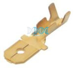 Brass Male Terminal 6 3mm - 100 Pieces