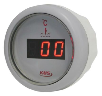 Digital With Temperature Gauge 52mm White