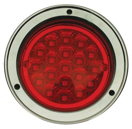 Trailer Lamp Rnd Led Red 10-30V 19Leds