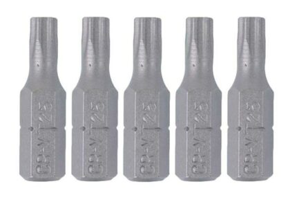 Screw Driver Bits 5 Piece Torx T25 Chrome Vanadium