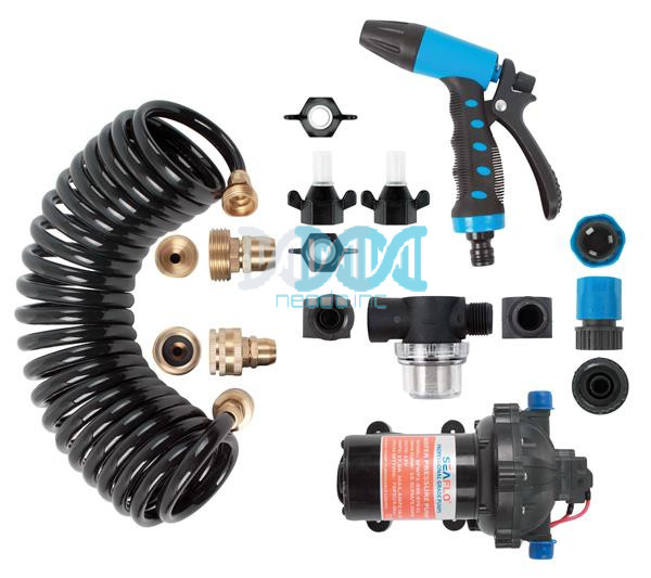 Wash Pump Kit 12V 18.9Lph 7 Piece Seaflo