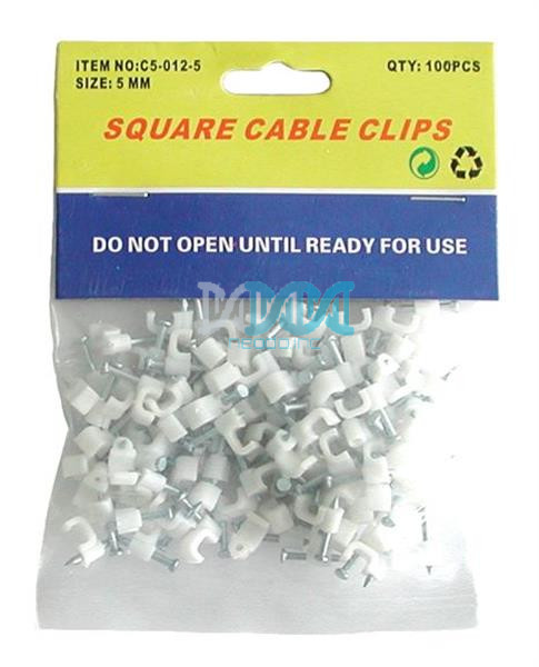 NEO-00995 Cable Clip Square 5mm (100 pieces)