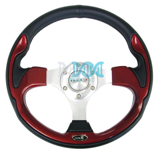 Pvc Steering Wheel Red