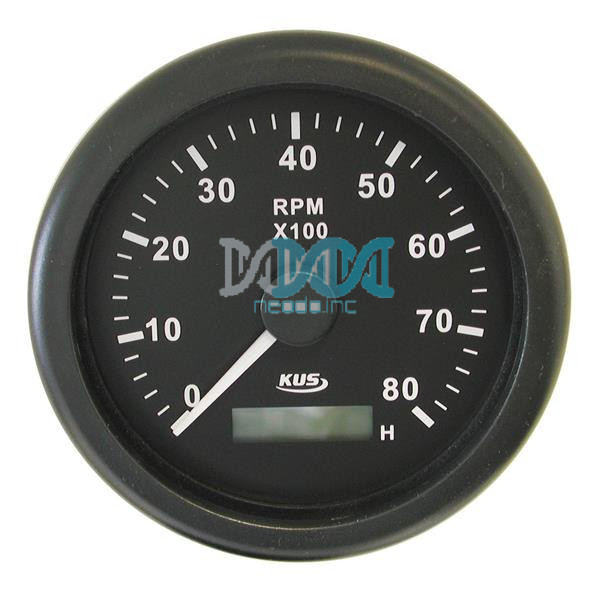 Tacho Meter 8000Kpm 85mm Black