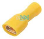 Yellow Insulated Female Terminal 6.3mm- 10 Pieces