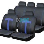 Seat Cover 9 Piece Blue T-Style