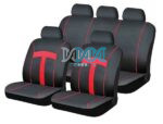Seat Cover 9 Piece Red T-Style
