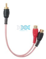 Rca Cable Clear Pink 2 Female 1 Male