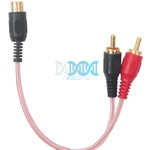 Rca Cable Clear Pink 2 Male 1 Female