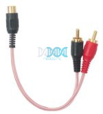 Rca Cable Clear Pink 2 Male 1 Female
